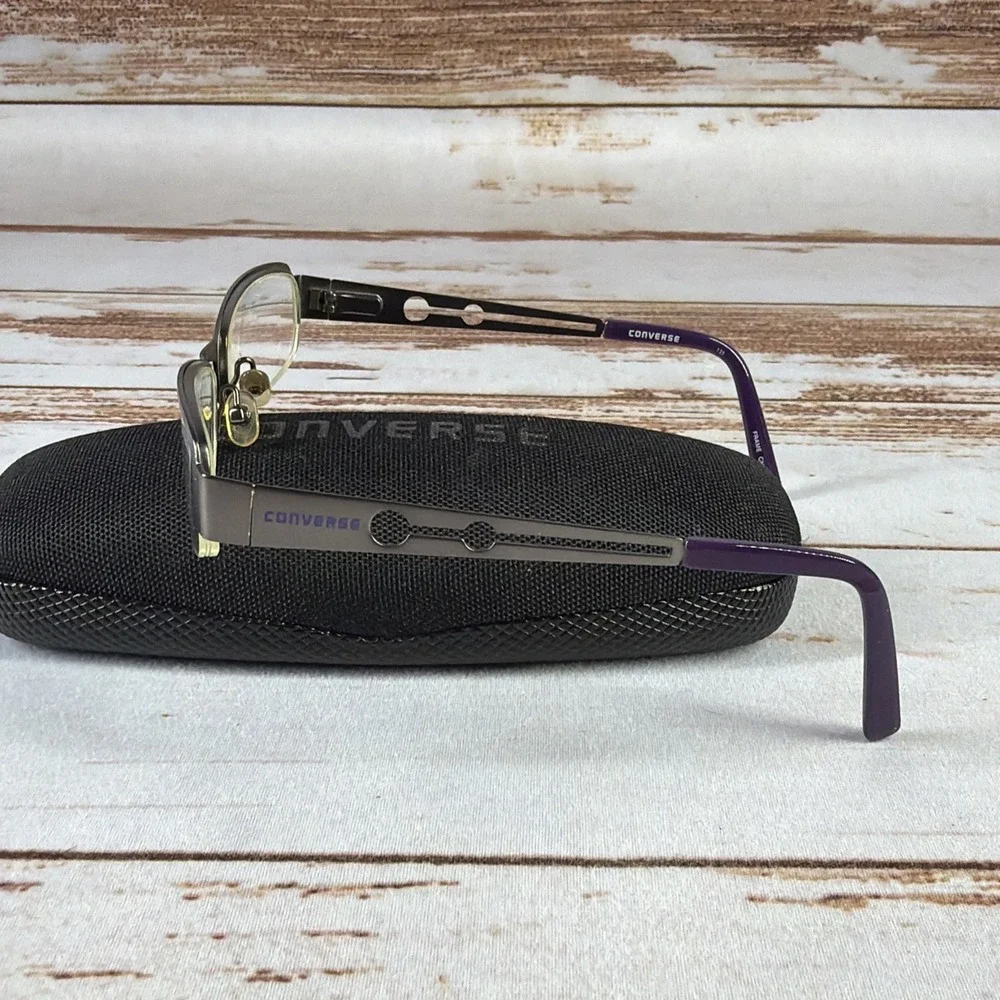 Converse I'm Telling Lavender Half Rim Eyeglass Frames 47-18-135 Used